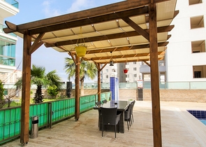 Квартира 1+1 в комплексе 800 м до моря в Коньяалты