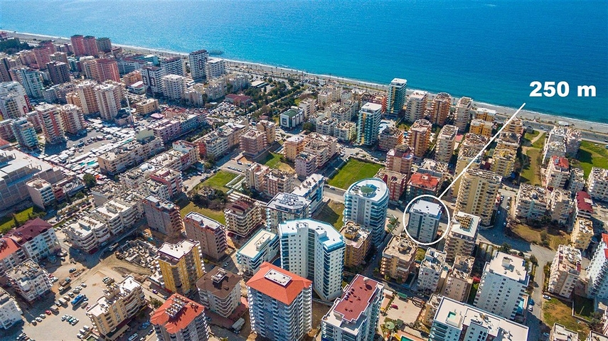 Квартира с одной спальной комнатой в районе Махмутлар