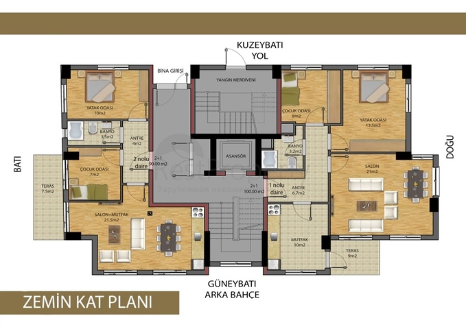 Проект офф-плана в центре  города Анталии