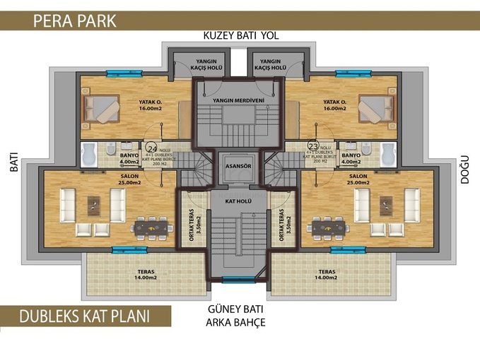 Проект офф-плана в центре  города Анталии