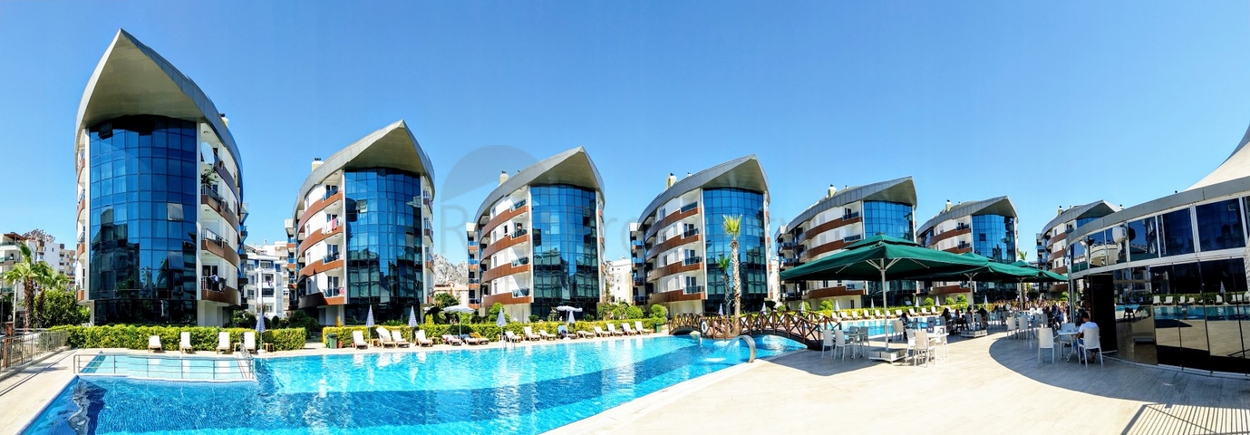 Квартира 1+1 в комплексе с инфраструктурой отеля 450 м до моря