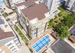 Квартира 2+1 в комплексе рядом с Боачай каналом в Коньяалты