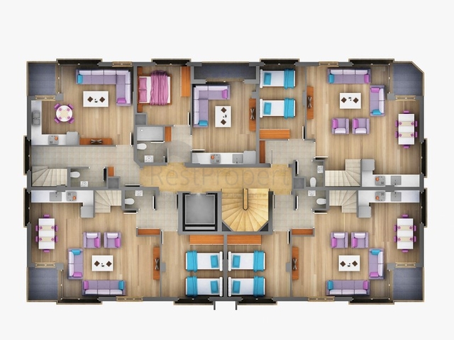 Готовый проект в микрорайоне Хурма Коньяалты