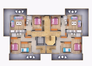 Готовый проект в микрорайоне Хурма Коньяалты