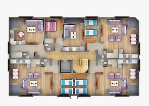 Готовый проект в микрорайоне Хурма Коньяалты