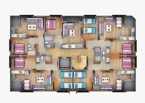 Готовый проект в микрорайоне Хурма Коньяалты