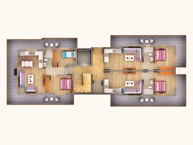 Квартиры 1+1, 2+1 в микрорайоне Хурма Коньяалты Анталья