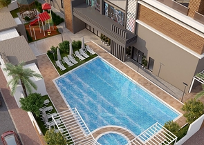 Жилой комплекс с газовым отоплением в районе Кепез Анталья