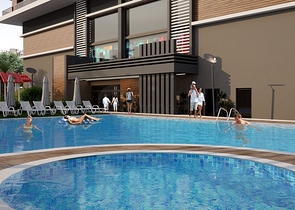 Жилой комплекс с газовым отоплением в районе Кепез Анталья