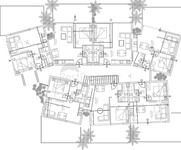 Двухкомнатные квартиры в небольшом строящемся комплексе в Авсалларе