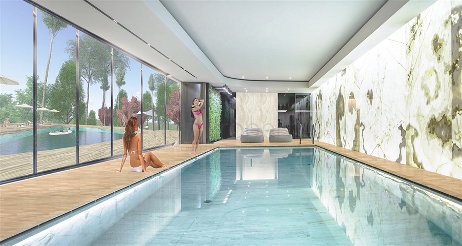 Двухкомнатные квартиры в небольшом строящемся комплексе в Авсалларе