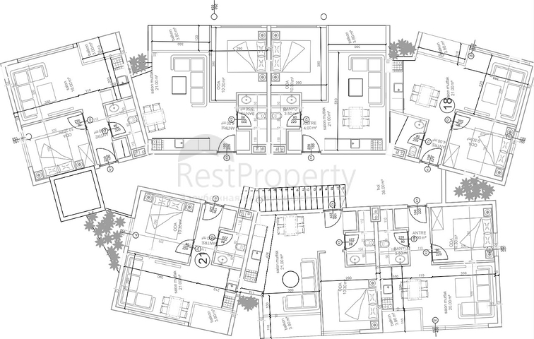 Двухкомнатные квартиры в небольшом строящемся комплексе в Авсалларе