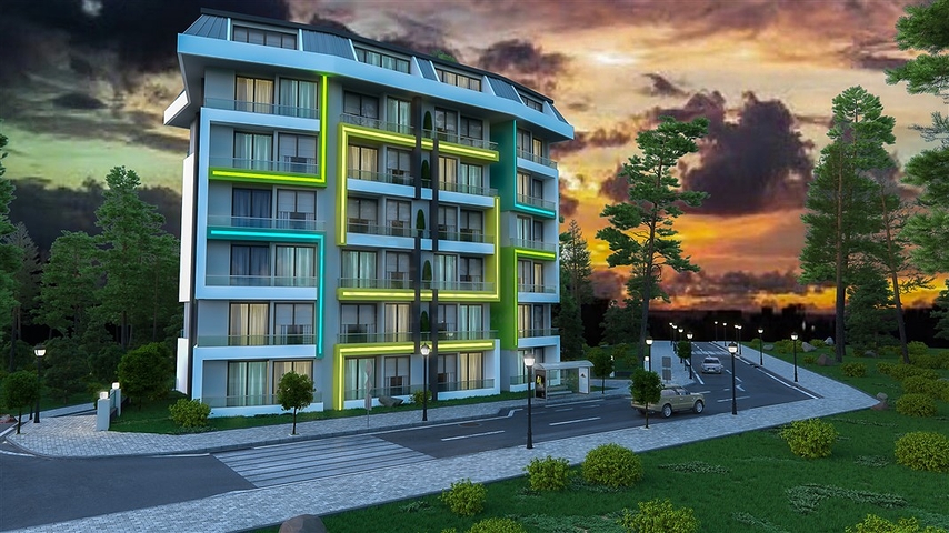 Двухкомнатные квартиры в небольшом строящемся комплексе в Авсалларе