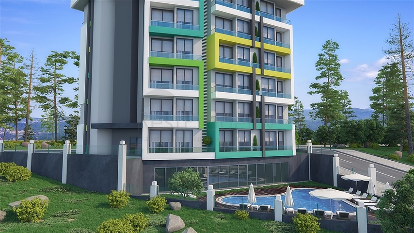 Двухкомнатные квартиры в небольшом строящемся комплексе в Авсалларе