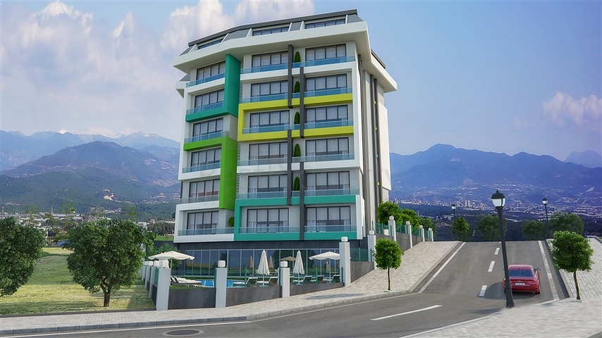 Двухкомнатные квартиры в небольшом строящемся комплексе в Авсалларе