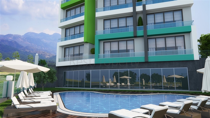 Двухкомнатные квартиры в небольшом строящемся комплексе в Авсалларе