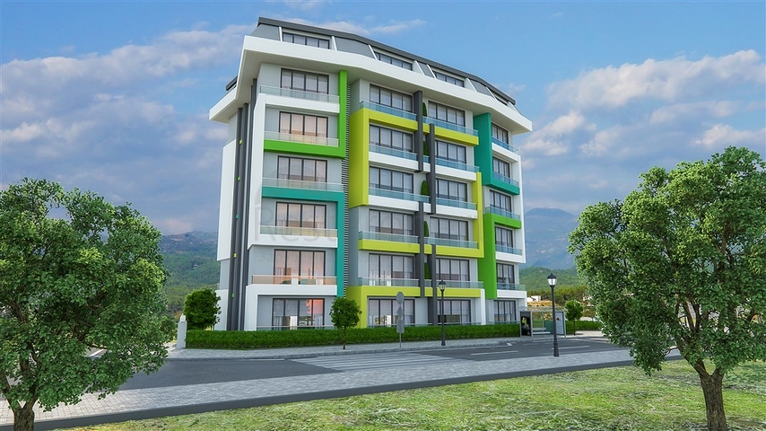 Двухкомнатные квартиры в небольшом строящемся комплексе в Авсалларе