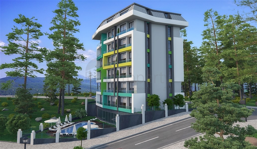 Двухкомнатные квартиры в небольшом строящемся комплексе в Авсалларе