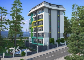 Двухкомнатные квартиры в небольшом строящемся комплексе в Авсалларе