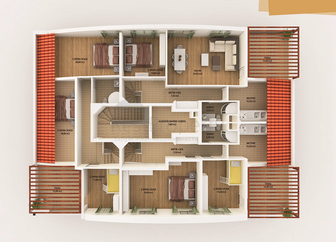Квартиры на завершающей стадии строительства в Кепезе Анталии