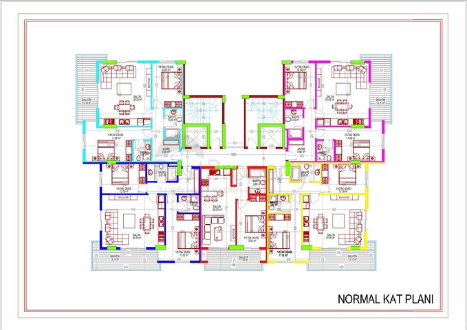 Апартаменты в курортном Махмутларе