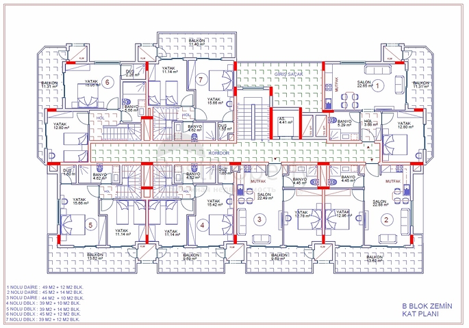 Шикарные квартиры 1+1 и 2+1 в новом комплексе в Каргыджаке