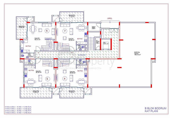 Шикарные квартиры 1+1 и 2+1 в новом комплексе в Каргыджаке