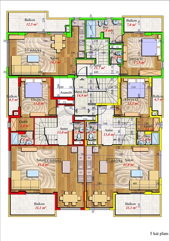 Квартиры в новом комплексе в Махмутларе