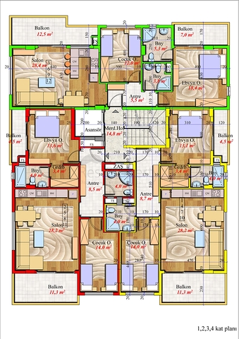 Квартиры в новом комплексе в Махмутларе