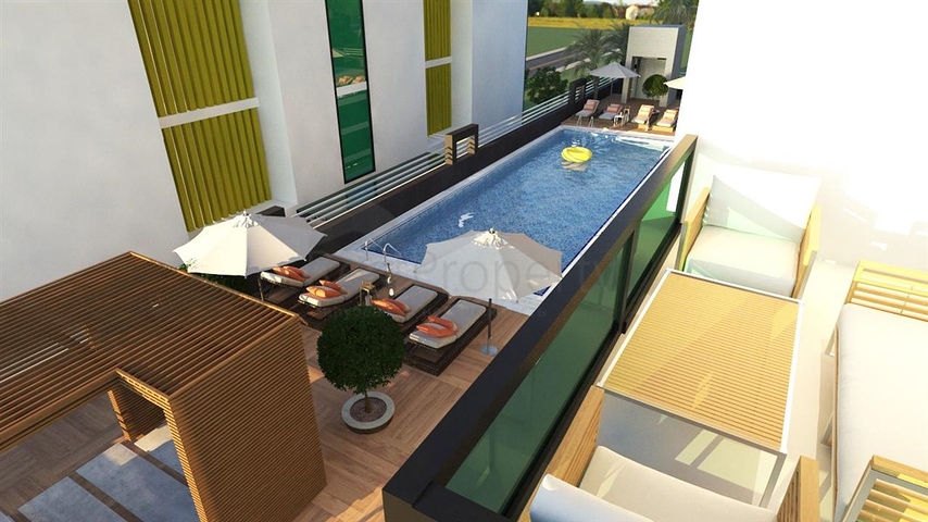 Перспективное жильё в строящемся комплексе в районе Кестель, в Алании