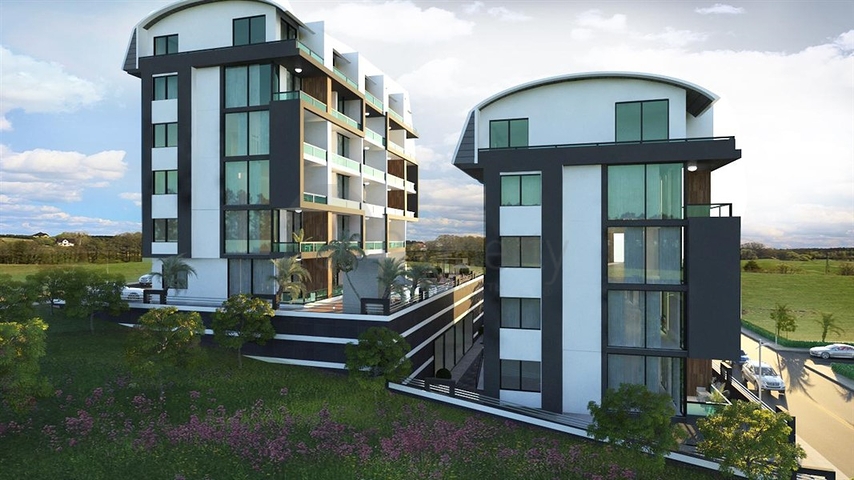 Перспективное жильё в строящемся комплексе в районе Кестель, в Алании