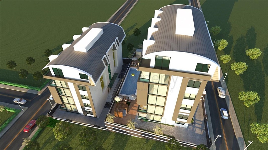 Перспективное жильё в строящемся комплексе в районе Кестель, в Алании