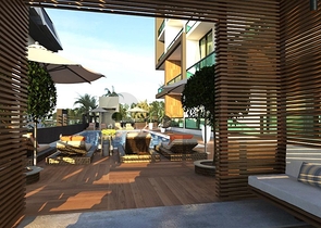 Перспективное жильё в строящемся комплексе в районе Кестель, в Алании