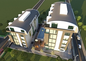 Перспективное жильё в строящемся комплексе в районе Кестель, в Алании