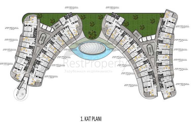Новый элитный комплекс рядом с морем в Каргыджаке