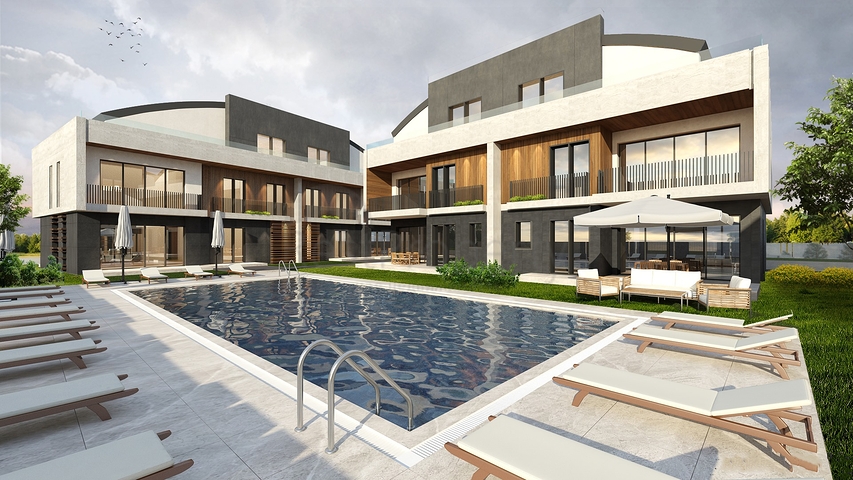 Виллы на завершающей стадии строительства в районе Коньяалты 