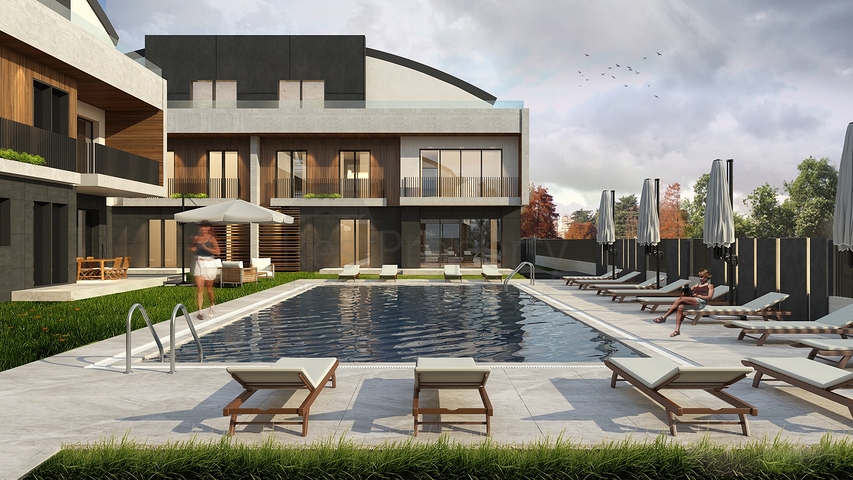 Виллы на завершающей стадии строительства в районе Коньяалты 