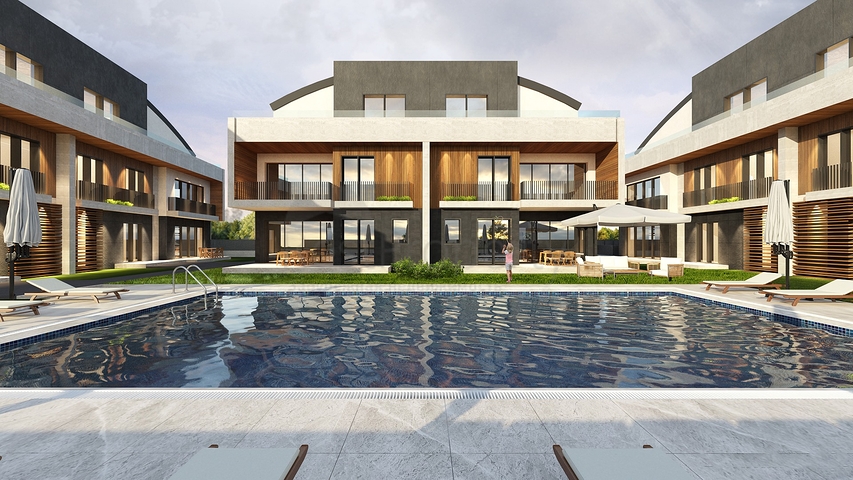 Виллы на завершающей стадии строительства в районе Коньяалты 