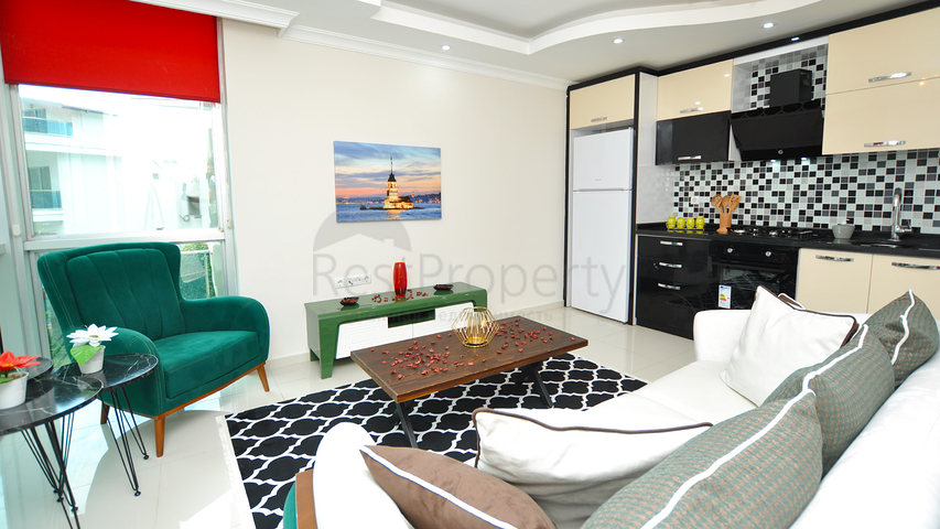 Меблированная квартира с одной спальней в центральной части Алании