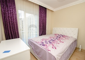 Квартира 2+1 с мебелью с видом на бассейн в Анталии