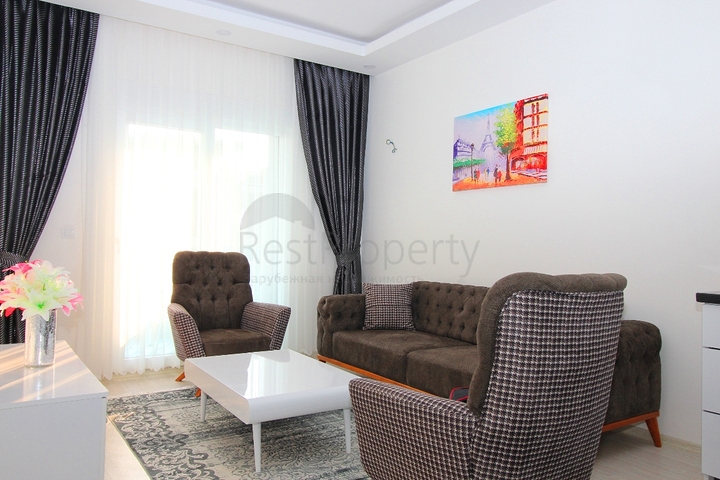 Двухкомнатные апартаменты в Махмутларе