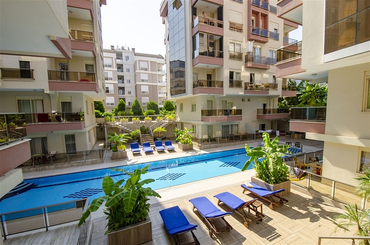 Квартира 1+1 с мебелью в комплексе 350 м до моря