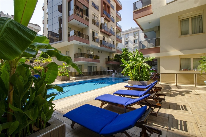 Квартира 1+1 с мебелью в комплексе 350 м до моря