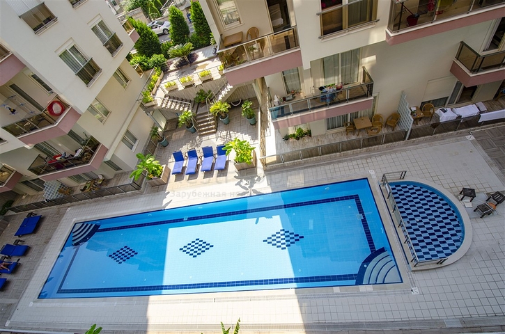 Квартира 1+1 с мебелью в комплексе 350 м до моря