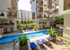 Квартира 1+1 с мебелью в комплексе 350 м до моря