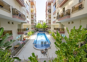 Квартира 1+1 с мебелью в комплексе 350 м до моря