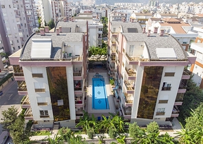 Квартира 1+1 с мебелью в комплексе 350 м до моря