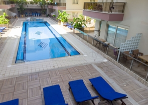 Квартира 1+1 с мебелью в комплексе 350 м до моря