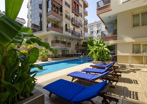 Квартира 1+1 с мебелью в комплексе 350 м до моря