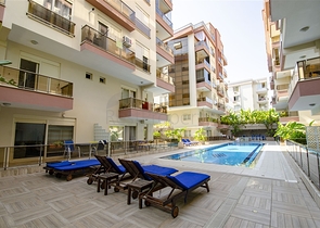 Квартира 1+1 с мебелью в комплексе 350 м до моря